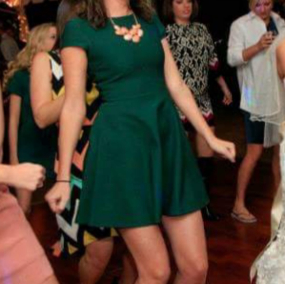 Emerald Green Dress Short-Sleeve Dress S